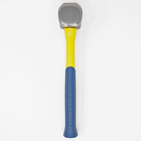 Estwing Sure Strike Drilling/Crack Hammer - 3-Pound Sledge with Fiberglass Handle & No-Slip Cushion Grip - MRF3LB, Blue/Yellow