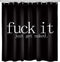 LB Fuck It Get Naked Shower Curtain Funny Quotes Black and White Shower Curtains for Adults Men Women Bathroom Decor with 12 Hooks 72x72 inch Waterproof Polyester Fabric