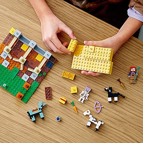 LEGO Minecraft The Horse Stable 21171 Building Kit; Fun Minecraft Farm Toy for Kids, Featuring a Skeleton Horseman; New 2021 (241 Pieces)