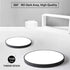 LED Flush Mount Ceiling Light,9in 6500K Cool White 12W 100W Equivalent,Round Lighting Fixture for Closets,Kitchens,Stairwells,Basements,Bedrooms,Washrooms Black