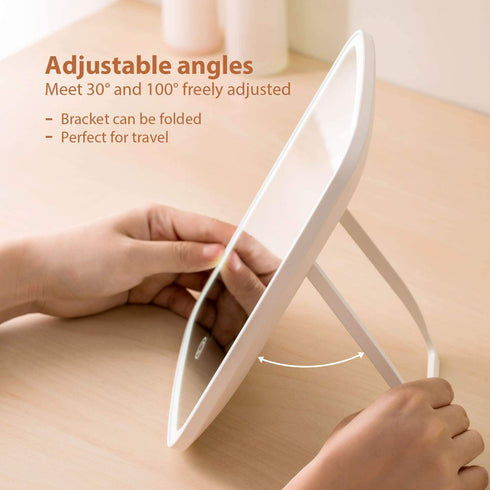 Makeup Mirror Touch Screen Vanity Mirror with LED Brightness Adjustable Portable USB Rechargeable