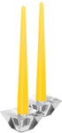 Hyoola Tall Taper Candles - 10 Inch Yellow Unscented Dripless Taper Candles - 8 Hour Burn Time - 12 Pack