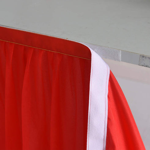 Suppromo 9ft Red Tulle Table Skirts for Rectangle or Round Tables Tutu Table Skirt Decoration for Christmas Decorations Baby Shower Birthday Party Wedding Table Decorations(Red, L9(ft)*H 30in)