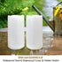 HOME MOST Pack of 2 White 3x6 LED Pillar Candles Outdoor IP65 Waterproof - Pillar Candles Battery Powered with Timer and Remote - Battery Operated Unscented Outdoor Flameless Candles Flickering