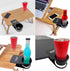 YOY 2 Pack Drink Cup Holder Clip - Table Desk Side Water Glass Beer Bottle Beverage Soda Coffee Mug Holder Cup Saucer Clip Design for Home Office, Black