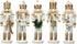 BlueSpace Christmas Nutcracker Ornaments Set Wooden Nutcrackers Hanging Decorations for Christmas Tree Figures Puppet Toy Gifts(5'',Set of 5pcs,White)