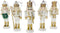 BlueSpace Christmas Nutcracker Ornaments Set Wooden Nutcrackers Hanging Decorations for Christmas Tree Figures Puppet Toy Gifts(5'',Set of 5pcs,White)