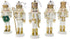 BlueSpace Christmas Nutcracker Ornaments Set Wooden Nutcrackers Hanging Decorations for Christmas Tree Figures Puppet Toy Gifts(5'',Set of 5pcs,White)