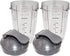 Blendin Flip Top To Go Lid and 24oz Tall Cup with measurement markings, Compatible with Nutribullet 600W, 900W, NB-101B, 900 Pro Series Blenders (2 Pack)