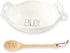 Mud Pie Vintage Inspired Handles Serving Bowl Set, One Size, White