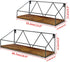 PETAFLOP Wall Mount Shelf Rustic Wood Floating Shelves Storage for Kitchen Living Room Bathroom, Set of 2