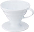 Hario V60 Paper Coffee Filters, Size 02, Natural, 100ct & V60 Plastic Coffee Dripper, Size 02, White
