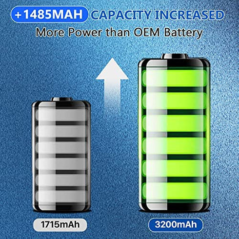 Battery for iPhone 6S, Upgraded 3200mAh Wavypo 2022 High Capacity New 0 Cycle Battery Replacement for iPhone 6S Battery A1633 A1688 A1700 with Full Replacement Tool Kit