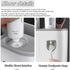 Automatic Toothpaste Dispenser with Toothbrush Holder, Multifunctional Wall Mounted Toothbrush Holder for Bathroom. Toothbrush Organizer with Sticker for Women Kids Baby Bathroom.