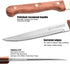Megaflint Steak Knives Set of 8 - Steak Knives with Polished Rosewood Handle, 5Cr15Mov Stainless Steel Blade HRC 57-58 Hardness Full Tang (Not dishwasher safe)
