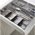 Joseph Joseph DrawerStore Kitchen Drawer Organizer Tray for Cutlery Utensils and Gadgets, Gray, 15.6 x 15.1 x 2.1 Inches
