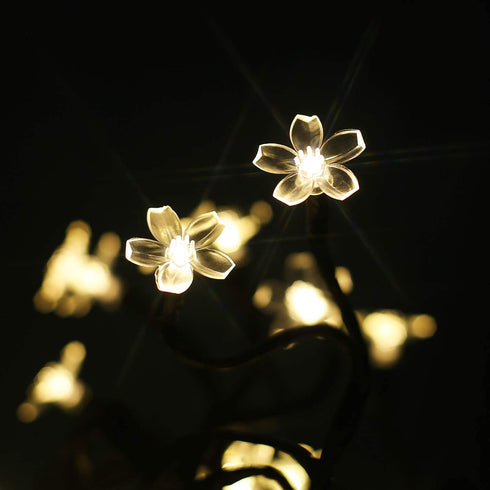Brightdeco Lighted Cherry Blossom Tree 36 LED Plug in Artificial Bonsai Tree Ideal As Night Lights Perfect for Home Festival Halloween Thanksgiving Christmas Easter Wedding Party Warm White