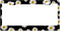 FunnyLpopoiamef Customized Personalized Stainless Steel License Plate Frame Holder, Decorative License Plate Frame White Daisy Black Background