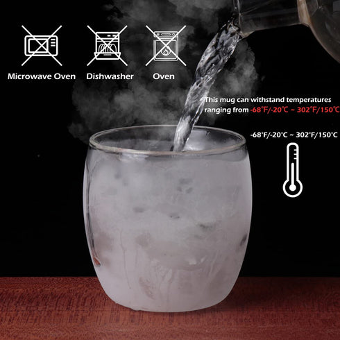 Bgbg Cute Cat Coffee Mug Set of 2, Double Wall Glass Tea Cup Milk Glass Cup Clear Insulated Espresso Mug with Coaster Interesting Gift for You(Cat Mug Set)