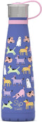 S'ip by S'well Stainless Steel Water Bottle - 15 Oz - Puppy Playground - Double-Walled Vacuum-Insulated Keeps Drinks Cold for 24 Hours and Hot for 10 - with No Condensation - BPA-Free