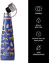S'ip by S'well Stainless Steel Water Bottle - 15 Oz - Puppy Playground - Double-Walled Vacuum-Insulated Keeps Drinks Cold for 24 Hours and Hot for 10 - with No Condensation - BPA-Free
