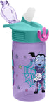 Zak Designs Vampirina 16 oz Plastic Water Bottle with Reusable Straw, PP Park, Vampirina & Wolfie
