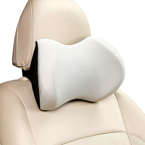 Hitish Car Neck Pillow, Ergonomic Design Headrest Neck Support Car Pillow for Cervical Pain Relief, Soft Memory Foam Travel Pillow for Driving Gaming Resting in Car and Office