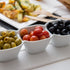 18 Ounce Triple Bowl Serving Dish, 1 Square Porcelain Condiment Tray - Serve Snacks, Dips, or Condiments, For Parties, Buffets, Or Catering, White Porcelain 3 Section Serving Dish - Restaurantware