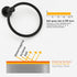 GAPPO 3 Piece Bathroom Hardware Accessories Set Matte Black SUS 304 Stainless Steel Wall Mounted Hand Towel Ring Toilet Paper Holder Robe Hook