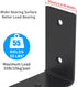 YUMORE L Brackets Heavy Duty, 5x3x1.8 Inch Stainless Steel Shelf Brackets Wall Mounted for Floating Shelves Industrial Farmhouse, Includes Hardware, Rustic Black, Pack of 4