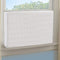 Bekith Indoor Air Conditioner Cover, AC Cover Inside Window AC Unit Cover, Double Insulation Defender with Elastic Strap, White (25? x 18? x 3.5?)