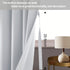 ROSETTE Greyish White Blackout Curtains with Tiebacks - Thermal Insulated, Light Blocking and Noise Reducing Grommet Drapes for Bedroom and Living Room, Set Off 2 Curtain Panels, 42 x 84 Inches Long