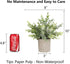 C APPOK Artificial Potted Plants Fake Eucalyptus Plant, Mini Plastic Green Grass with Pot, Faux Rosemary Plants for Home Decor, Indoor, Table Decoration - 3 Pack, Flocking Green