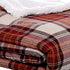 Eddie Bauer - Plush Sherpa Fleece Throw - Soft & Cozy Reversible Blanket, Ideal for Travel, Camping, & Home, Edgewood Red