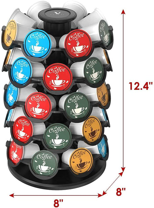 Everie Coffee Pod Storage Carousel Holder Organizer Compatible with 40 Keurig K-Cup Pods