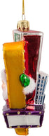 Kurt Adler Santa on Broadway Glass Ornament, 5-Inch