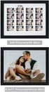 Golden State Art, 8.5x11 Photo frame with mat for 4 2x6 photo booth pictures, Includes Real Glass & Easel Back Display, Black