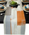 Orange Table Runner 90 inches Long Kitchen Dining Table Runner Orange Brown Gray Abstract Art Coffee Table Runners for Living Room, Thanksgiving Fall Table Runner for Birthday Party Wedding 13x90inch