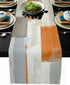 Orange Table Runner 90 inches Long Kitchen Dining Table Runner Orange Brown Gray Abstract Art Coffee Table Runners for Living Room, Thanksgiving Fall Table Runner for Birthday Party Wedding 13x90inch