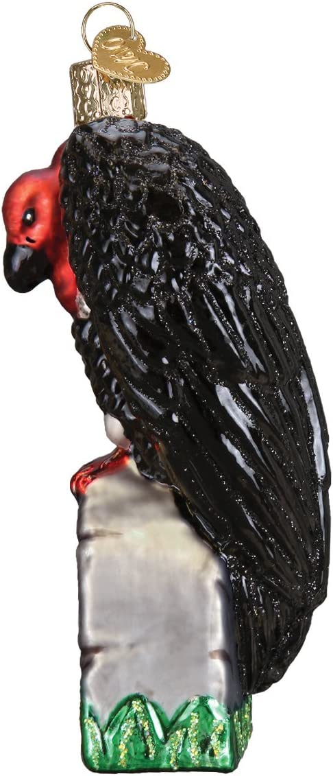 Old World Christmas Decorations Glass Blown Ornaments for Christmas Tree, Halloween Vulture