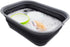 SAMMART 12L (3.17 Gallon) Collapsible Tub - Foldable Dish Tub - Portable Washing Basin - Space Saving Plastic Washtub (1, Grey/Black)