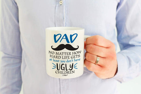 Father Day Gifts for Dad From Daughter Son, Father's Day Coffee Mug, Dad Gifts, Best Cool Happy Funny First Birthday Mugs For Father, Daddy Stepdad Stepfather Step Dad's Presents Cup From Kids