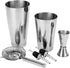 Boston Shaker Tins18oz Unweighted & 28oz Weighted,Cocktail Shaker Set with Jigger,Strainer,Liquor Pourer.Bartender Kit-Martini Drink Shaker-4pc Bar Set.