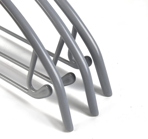 Better to U 16.5 Inch Metal Non Slip Hangers Rubber Coated, Heavy Duty Gray Clothes Hanger, Non Bump Clothe Sweater Hangers(Grey, 10)