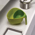 Joseph Joseph Nest Colanders Stackable Set with Easy-Pour Corners and Vertical Handle, 2-piece, Green