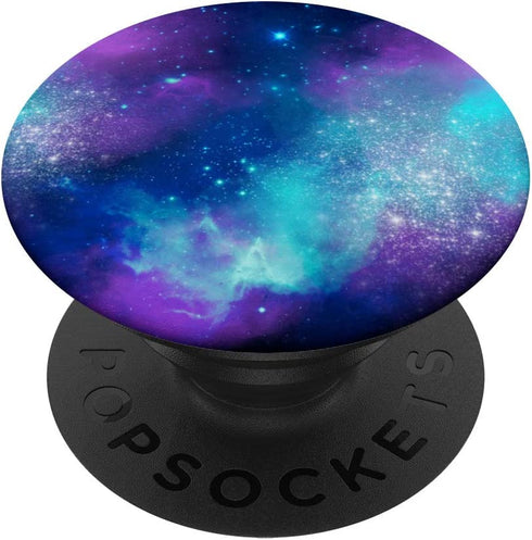 Space Nebula Galaxy Blue Purple PopSockets PopGrip: Swappable Grip for Phones & Tablets