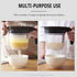 4-Cup Gravy Fat Separator Oil Separator With Bottom Release - Healthier Gravy, Soup, Easy Press Button Release Dispenser Oil Separator with Strainer