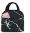 antspuent Marble Black Lunch Bag for Women Girls Kids Insulated Picnic Pouch Thermal Cooler Tote Bento Large Meal Prep Cute Bag Big Leakproof Soft Bags for Lunch Box, Camping, Travel, Fishing