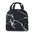 antspuent Marble Black Lunch Bag for Women Girls Kids Insulated Picnic Pouch Thermal Cooler Tote Bento Large Meal Prep Cute Bag Big Leakproof Soft Bags for Lunch Box, Camping, Travel, Fishing