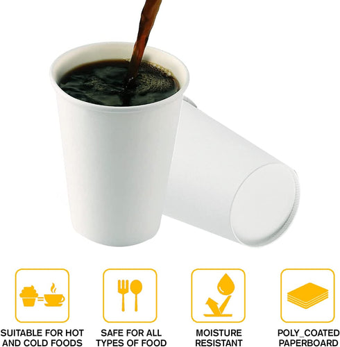 Smygoods 24oz Paper Coffee Cups With Lids, Paper Hot Cups With Lids, 50 Count